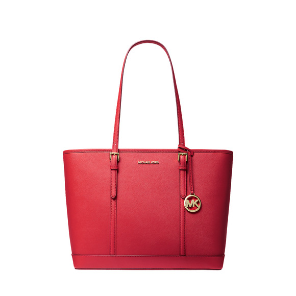 Michael Kors Jet Set Travel Large Saffiano Leather Tote Bag Dark Sangria $498Nwt